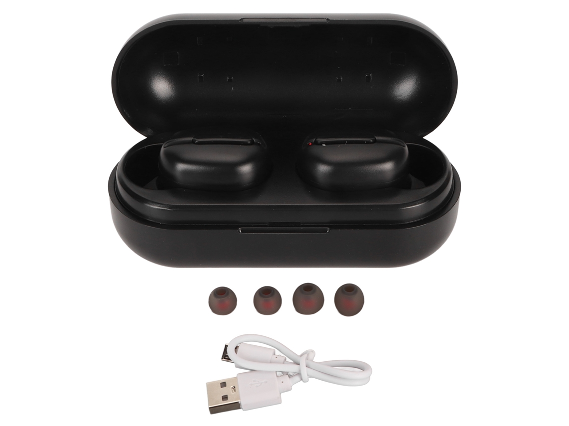 Fone de Ouvido Tradutor Bluetooth Mali com 74 idiomas e 70 acentos, Redução de Ruído, Sem Fio com App Preto