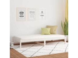 Vidaxl Sofá-cama Sem Colchão 90x200 Cm Madeira De Pinho Maciça Branco
