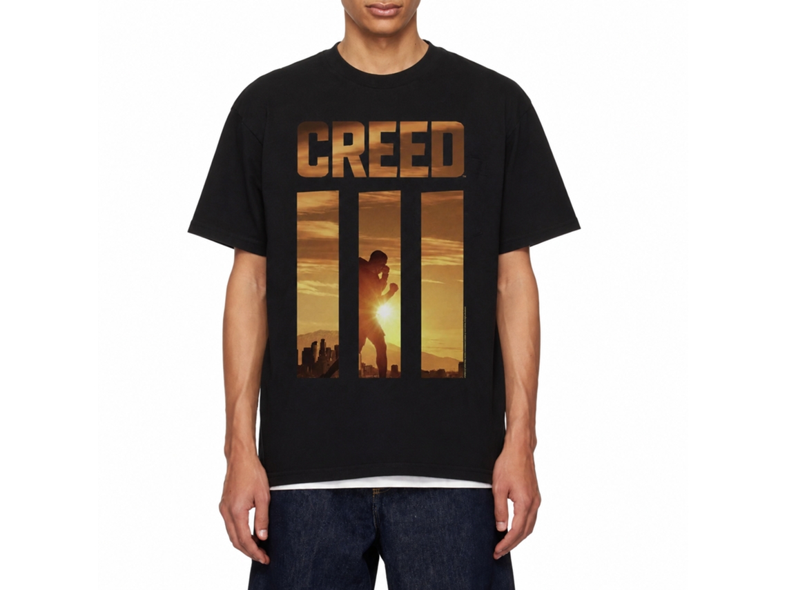 Rockinstone Rocky Movie Creed 3 Sunrise Black Adult T-shirt Size:xl