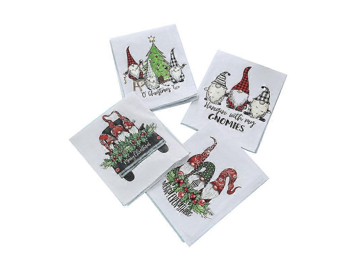 Rebe toalla de Navidad para Cozinha, Pacote de 4 Peças para Limpeza de Mesa, Cozinha e Carros em Casa, Ultra Absorvente e Secagem Rápida