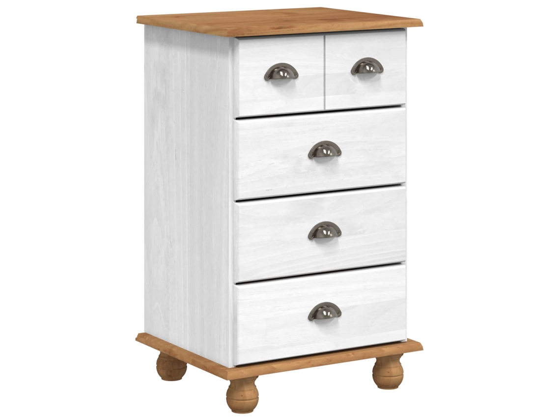 Vidaxl Cômoda 5-gaveta Askim Branco 48,5 X 40 X 79 Cm