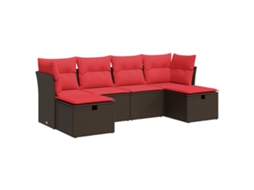 Garden Sofa Set, Garden Sofa Sets Vidaxl Marrom Rattan / Vime (n/a)