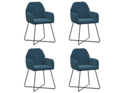 Maison Exclusive - Cadeiras De Jantar 4 Unid. Veludo Azul 55 X 50 X 84 Cm