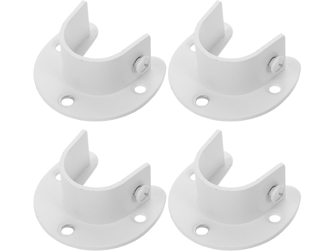 Conjunto De 4 Suportes Para Varão Cortina Chuveiro, Suportes De Extremidade Para Varão Armário, Em Aço Inoxidável
