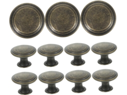 Conjunto De 12 Puxadores Vintage Redondos Para Gavetas, Móveis, Armários E Portas, Ideais Para Cozinhas E Cômodas