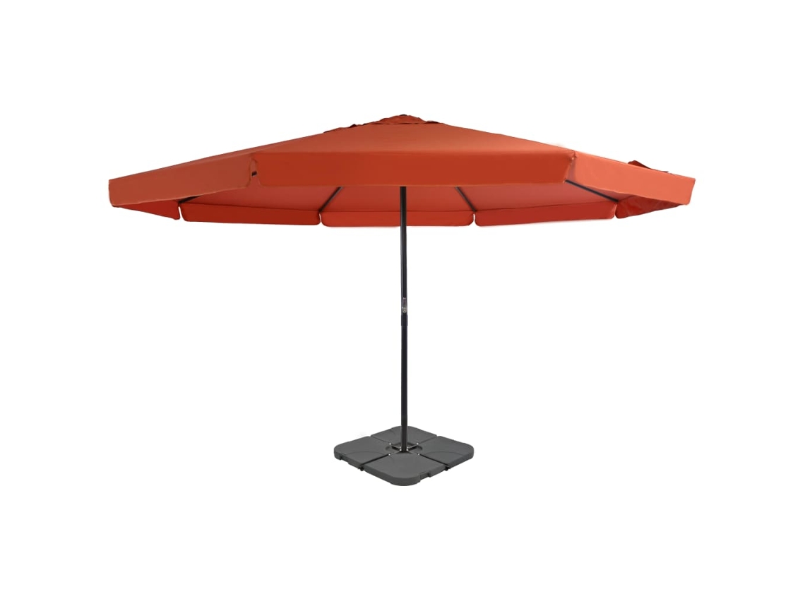 Vidaxl Guarda-sol De Jardim Com Base Portátil Terracotta