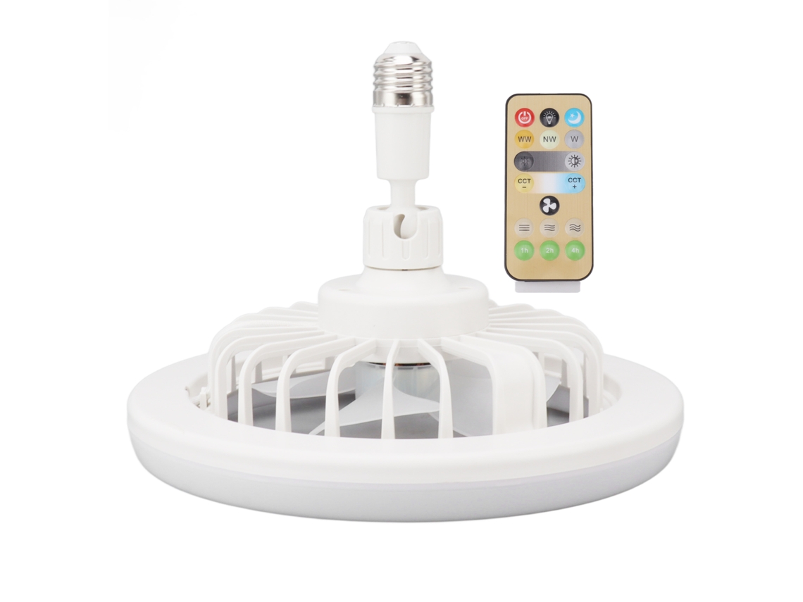 Laxiscreed Ventilador De Teto Silencioso 30w Com Luz E Controle Remoto, 9.8 Polegadas, Compatível Com 86-265v