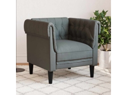 Vidaxl Sofá Chesterfield Tecido Cinzento-escuro