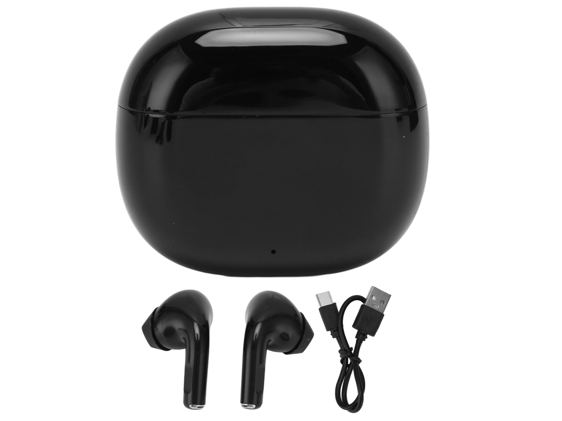 Fones Mali sem fio com redução de ruído, controle tático, Bluetooth 5.0, esportivos, preto, com estojo de carregamento