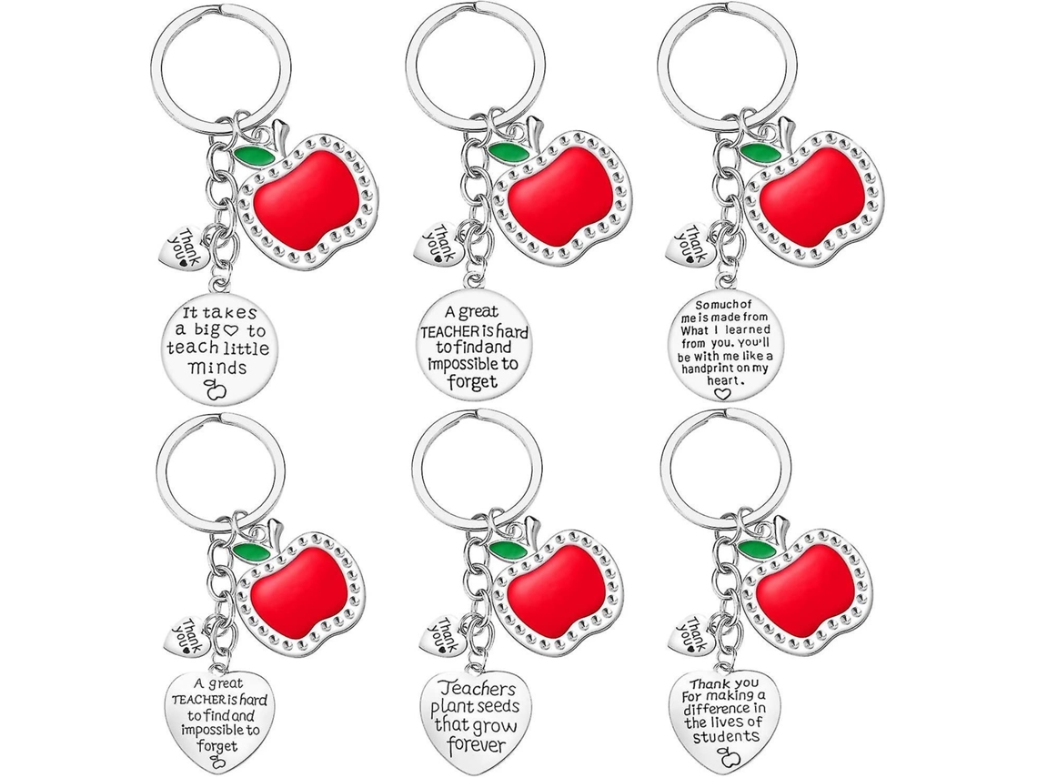 Presente Para Professoras - 6 Chaveiros De Agradecimento