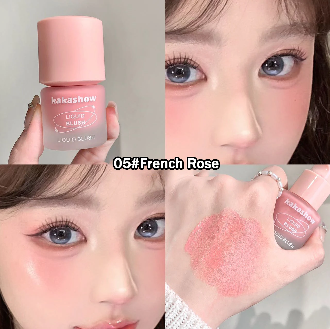 Blush Líquido De Seis Cores, Hidratante, De Longa Duração E Altamente Pigmentado.