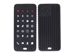 Primerox chupeta em Forma de Telefone Silicone Macio Brilhante para Bebê Brinquedo Sensorial