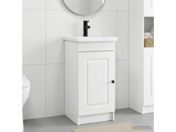 Vidaxl Gabinete De Banheiro Com Pia Branco 42 X 40 X 84,5 Cm