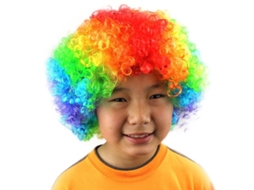 2026 peluca Afro de Payaso Divertida para Fiesta Disco, Halloween Y Niños, de Fibra Con Elástico Y Red Transpirable