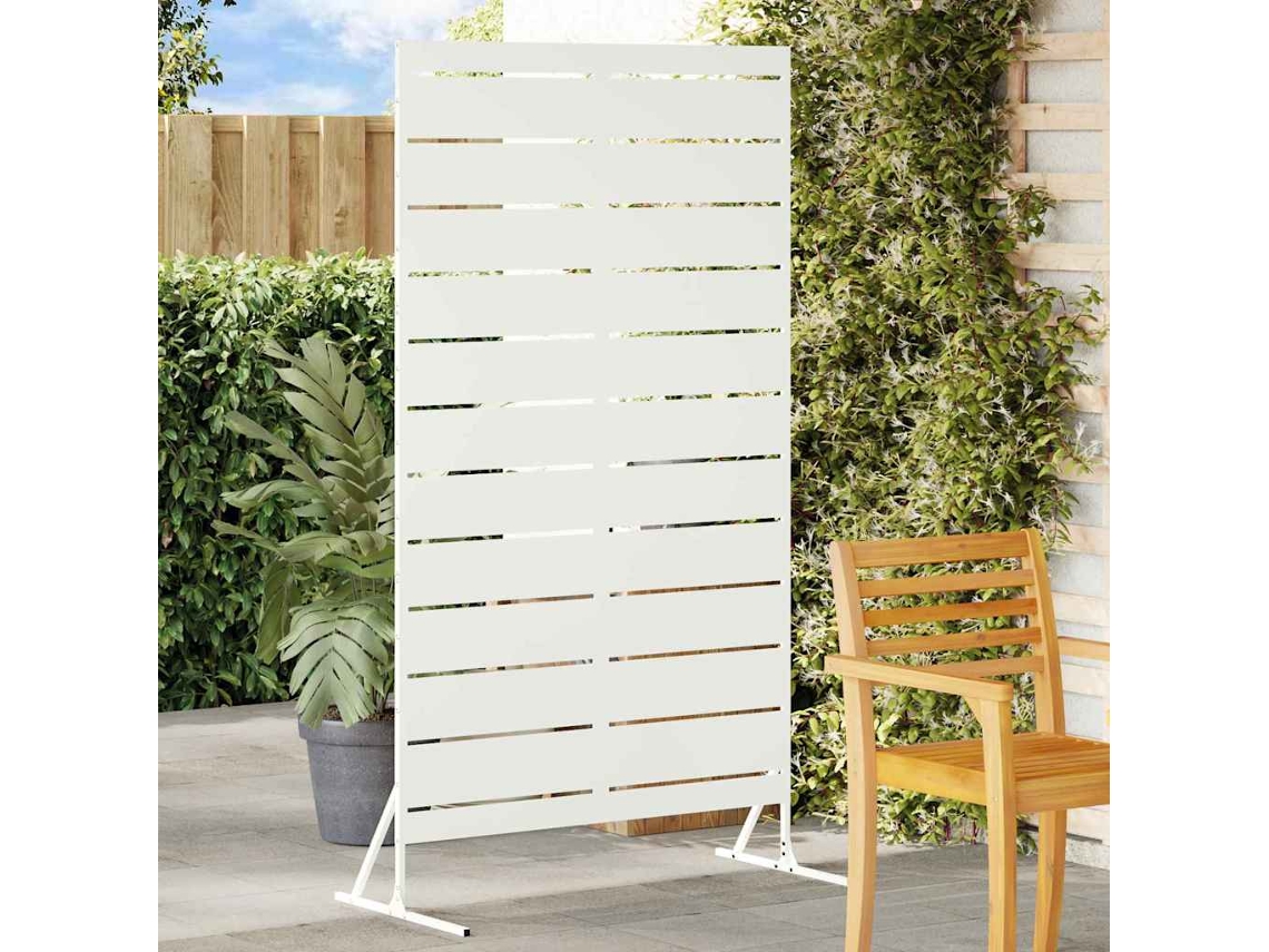 Vidaxl Protetor De Privacidade 100 X 50 X 180 Cm Aço Branco
