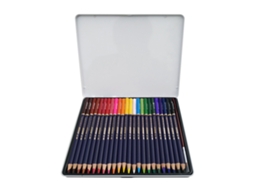 Conjunto de Lápis de Aquarela Profissionais Nyoni 12/24/36/48/72/100 Lápis de Cor Lápis de Cor Solúveis em Água com Pincel e Caixa de Metal 2#