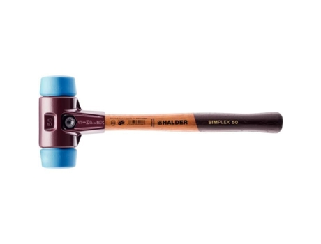 Macete HALDER Simplex Tpe Macio com Corpo em Ferro Fundido Maleável e Cabo de Madeira D40 Mm