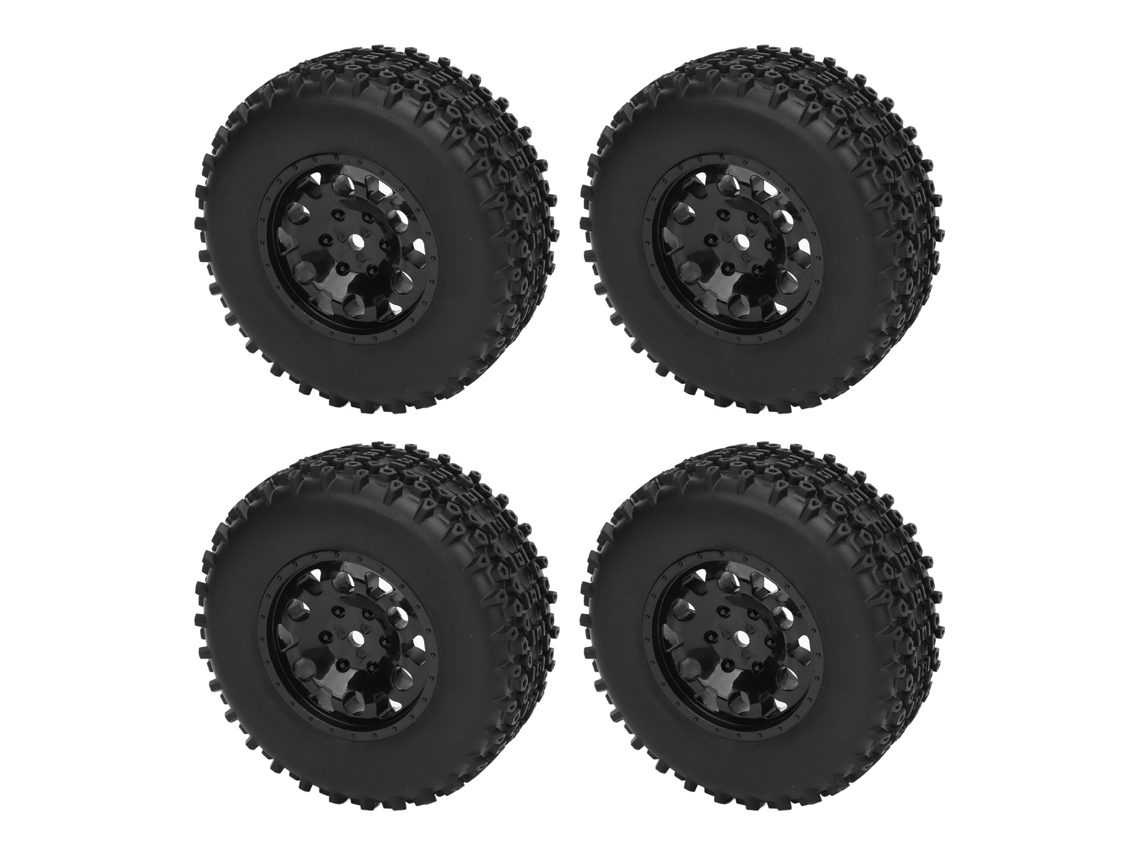 Pneus E Rodas Rc Para Caminhão Short Course 1/10, Diâmetro 110mm, Conector 12mm, Compatível Com Slash Arrma 4x4 2wd (4pcs)