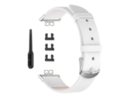 Aetheria pulseira de Couro Branco para Relógio Inteligente Fit, Pulseira de Substituição com Ajuste Fácil
