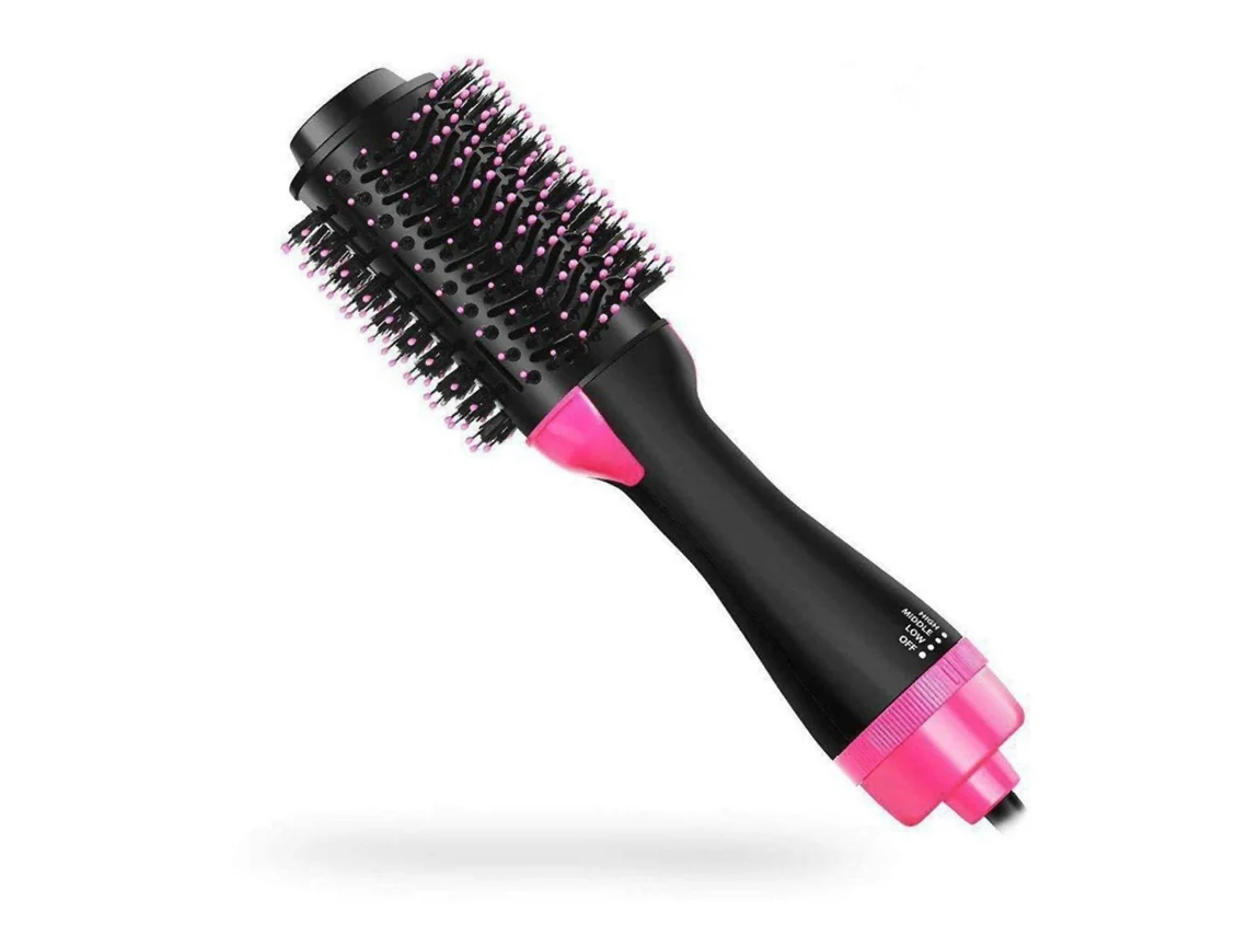 Escova De Ar Quente Multifunção Seca E Modela Cabelo