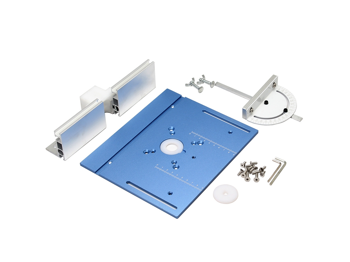 Conjunto de placas invertidas para máquina de gravação C8, acessório para marcenaria com régua de empurrar.
