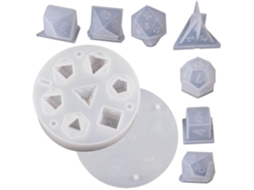 Conjunto de 8 Moldes Decorativos de Silicone em Resina Epóxi para Fazer... SFUSHOS