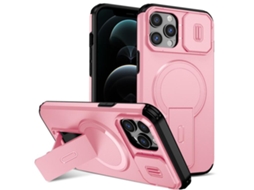 Capa Com Suporte Magsafe Para Iphone 12 Pro Max - Abertura Deslizante Com Proteção De Câmara