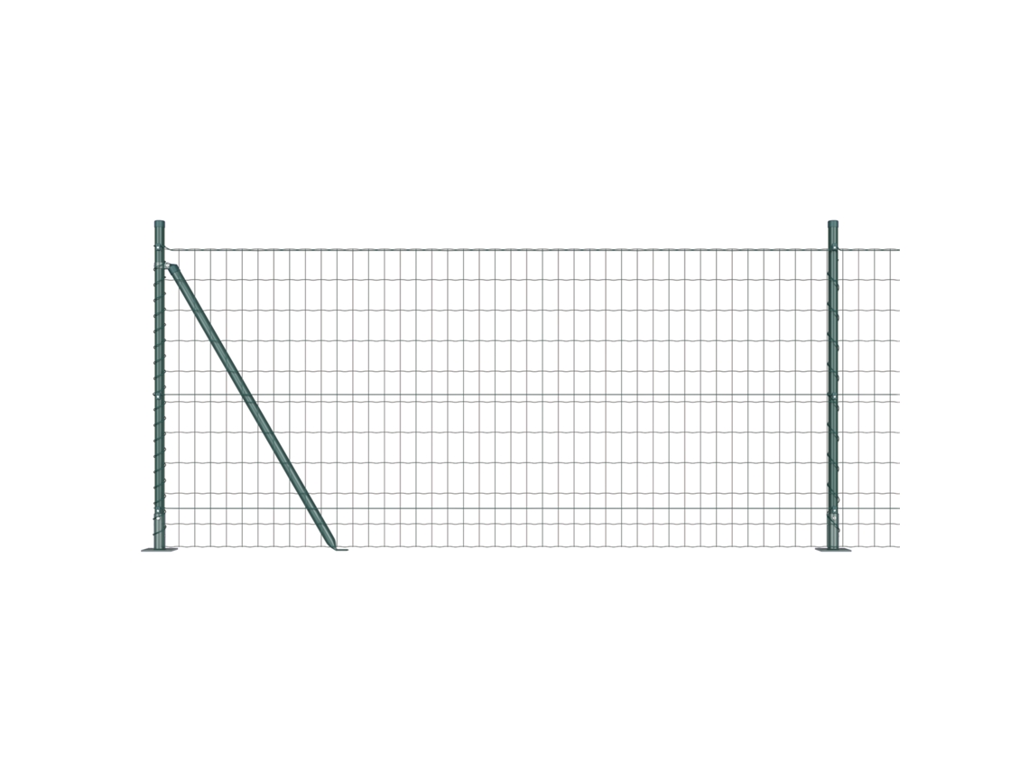 Conjunto 1 Cerca Externa Vidaxl Verde Aço (25 X 0,8 M)