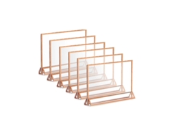 Suporte Horizontal Transparente em Acrílico para Placas, Moldura Dupla Face para Menus de Mesa em Casamentos e Números de Mesa BRILVIBERA