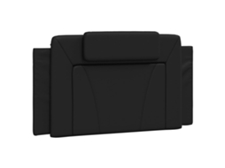 Almofada de Cabeça Artificial Couro Viana MAISON EXCLUSIVE Preta 100 cm