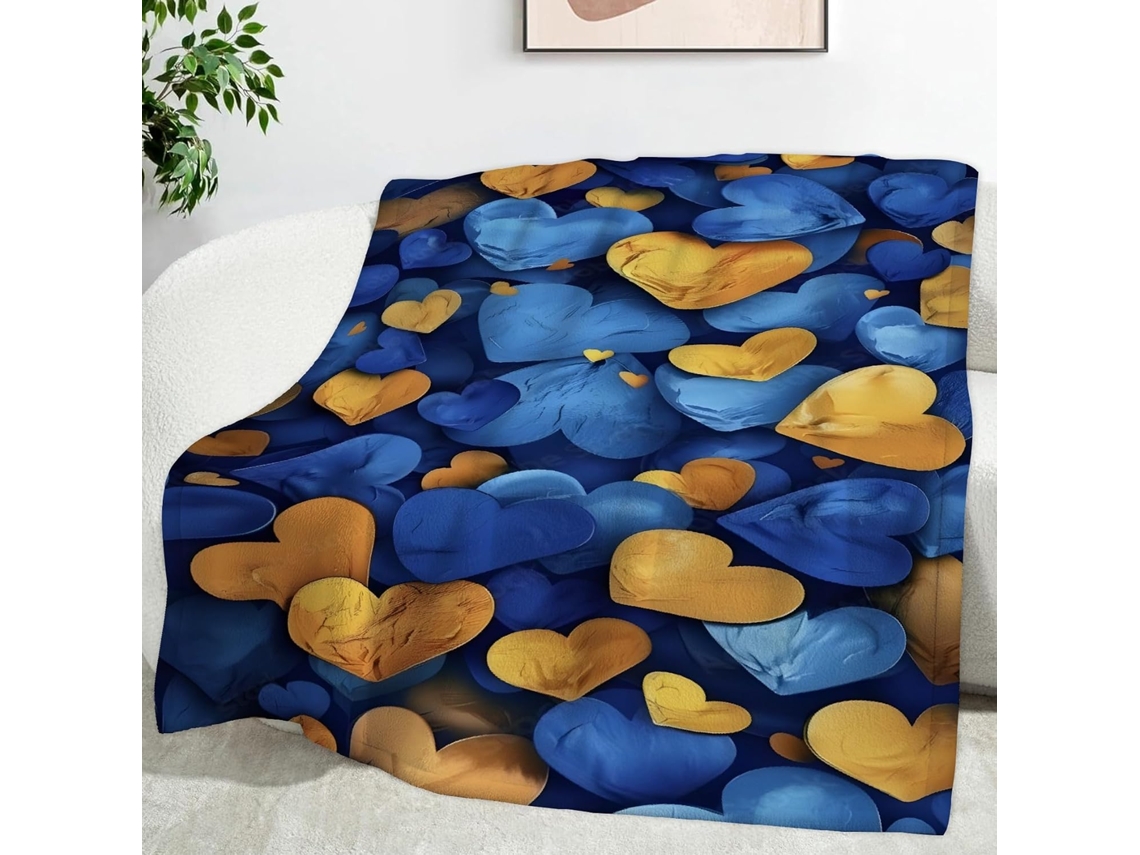 Manta em Formato de Coração para o Dia Dos Namorados 150x200 Cm Multifuncional Macia e Aconchegante Flanela Id