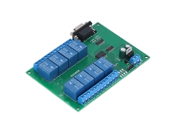 Módulo Relé 8ch Dc 12v Rs232 Controle Remoto Porta Série Interruptor com Led Sem Carcasa