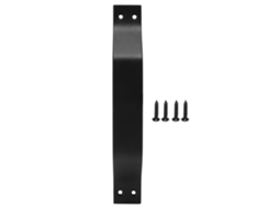 Manípulo de Porta de Celeiro em Aço Carbono Preto para Garagem Portão Jardim Interior Exterior | S/MARCA