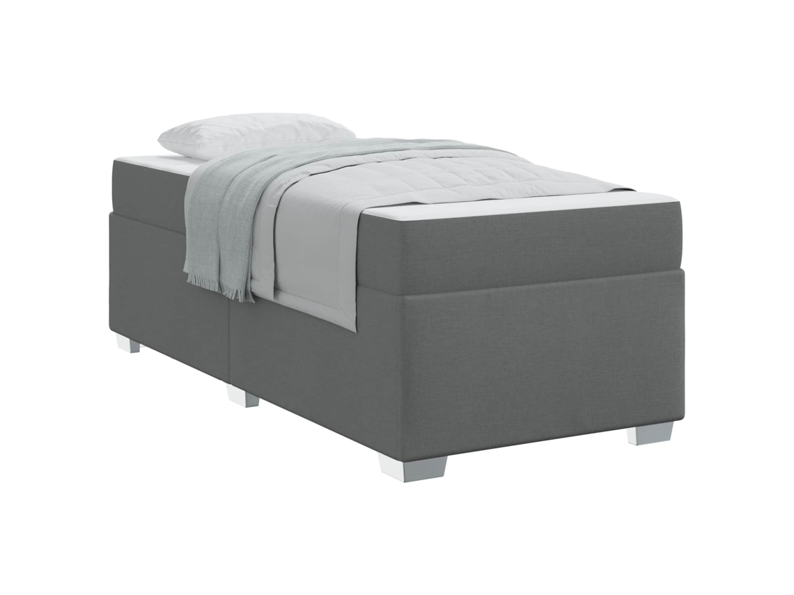 Estrutura da Cama com Colchão Cinza Escuro Tecido MAISON EXCLUSIVE 100x200 cm