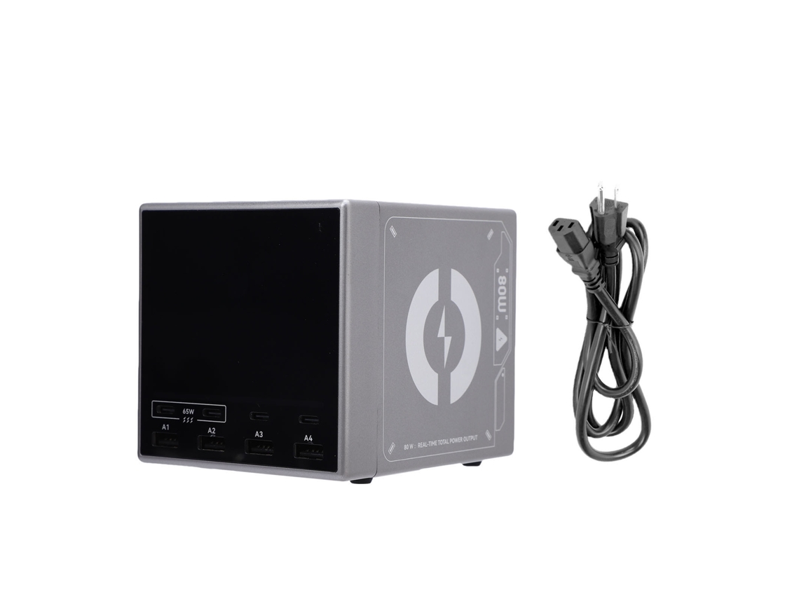 Carregador rápido 80W com 4 portas USB EOOCOO