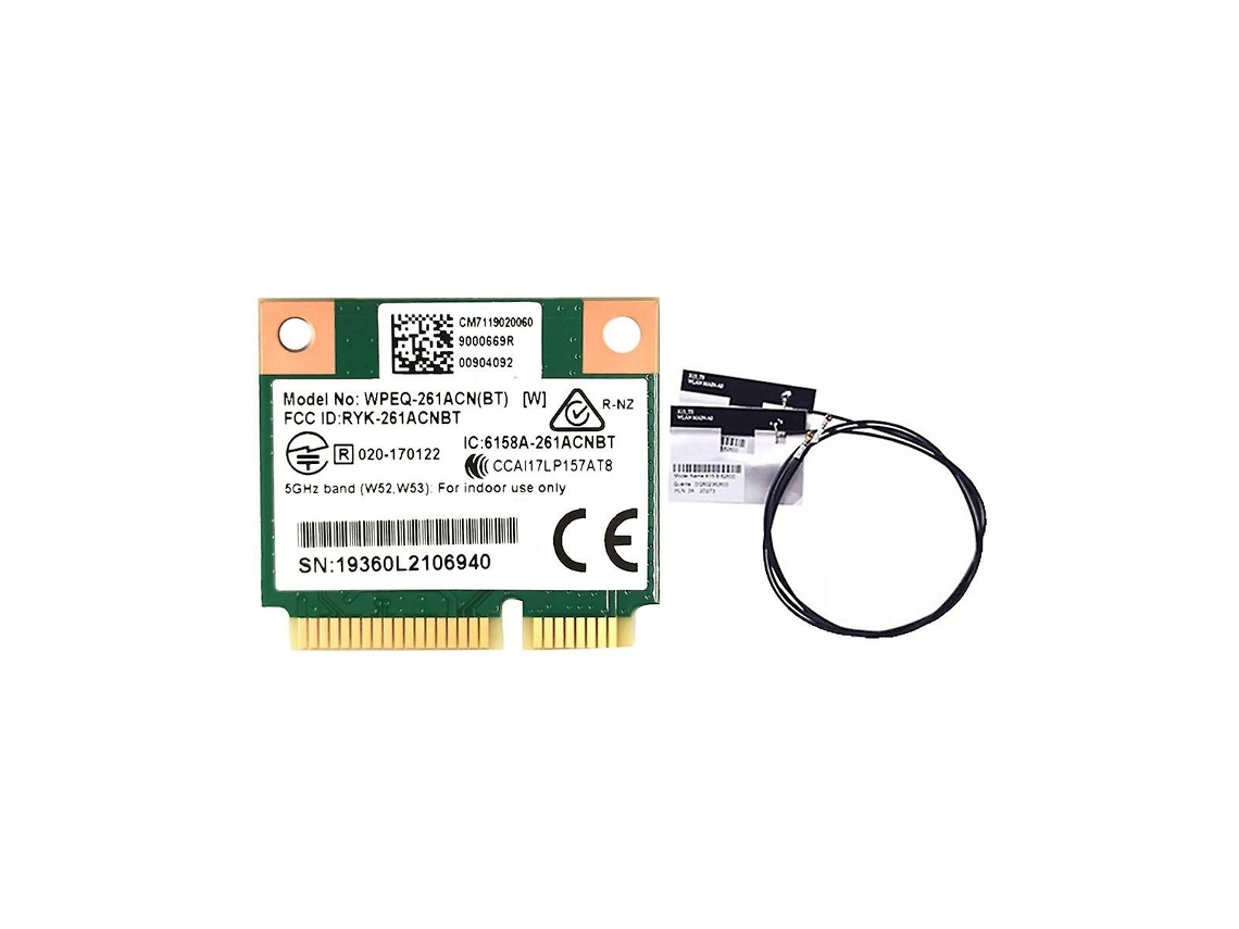 Lurelia Antena Wi-fi Qca6174 Qca6174a Wi-fi 5 867 Mbps Dual Band 2,4/5 Ghz Bluetooth 4.2 Mini Pcie