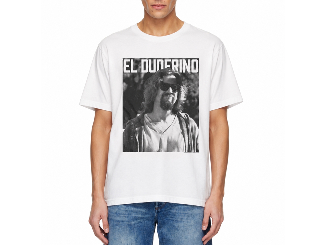Rockinstone The Big Lebowski El Duderino White Adult T-shirt Size:m