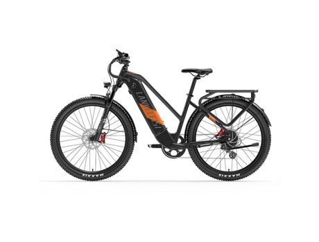 Lankeleisi Urban Commuter Bicicleta Elétrica Cor Laranja Mx600pro 500w 48v 20ah Bateria De Lítio 27.52.4 Pneu Gordo Benfuto
