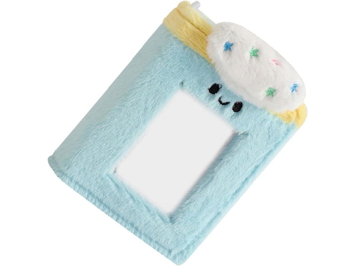 Yardwe Album Photo Peluche Bleu À Pochettes Pvc Para Proteção De Cartões Cartões, Álbum Criativo Substituível