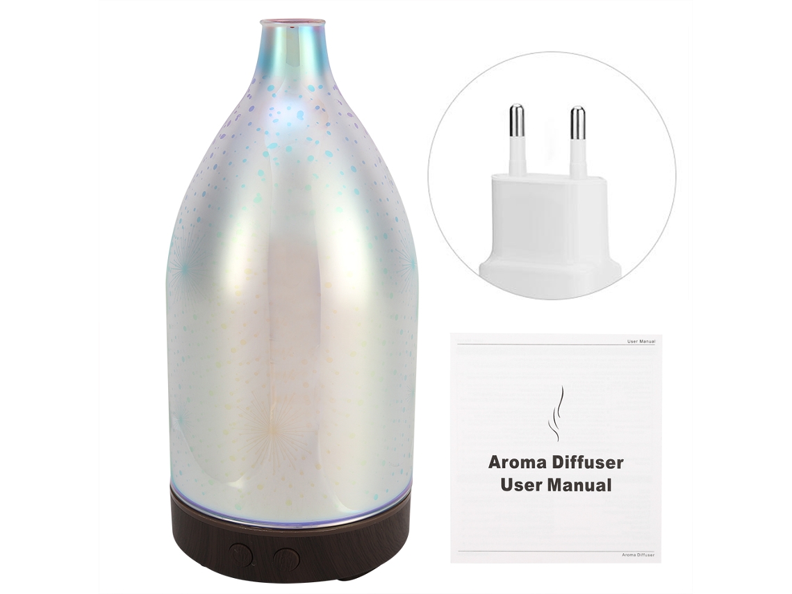 Laxiscreed Umidificador Difusor De Aromaterapia Em Vidro 3d Para Aromatização E Humidificação Do Ambiente