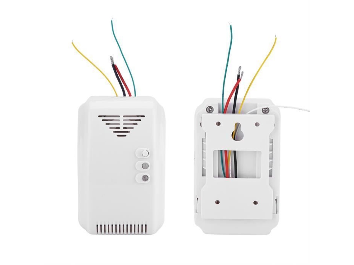 Sensor de Alarme de Gás Natural Propano Butano Glp Natural Motor Home Marine 12V SALALIS Branco Metalplástico