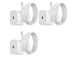 Kit Com 4 Carregadores Rápidos 20 W Usb, Com Cabo, Brancos, Compatível Com Samsung