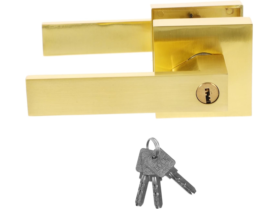 Fechadura Reforçada Para Porta Interna Com Puxador De Metal Para Quarto.