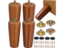 Balacoo Conjunto De 4 Pés Móveis Substitutos Resistentes Para Sofá, Cama, Cômoda E Mesa De Centro Fácil Instalação
