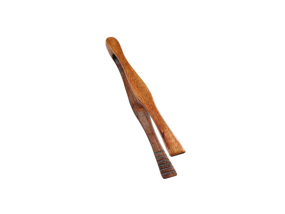 Pinças de madeira com cabo longo Slowmoose para grelhar e servir saladas, ébano, antiderrapantes, utensílios de cozinha