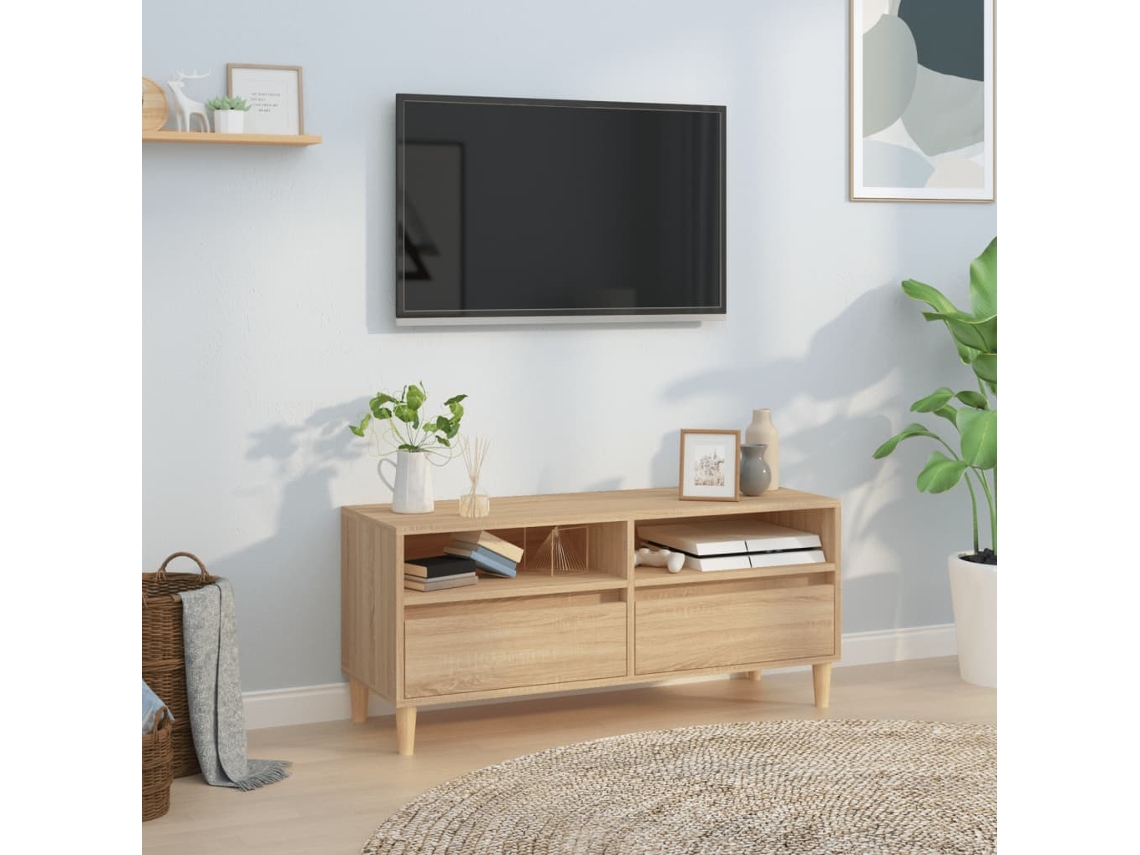Tv Cabinet, Tv Cabinets Vidaxl Marrom Madeira Processada (n/a)