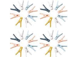 Pacote Com 50 Cabides De Plástico Abs Antiderrapantes Em Várias Cores Sortidas, Resistentes Ao Vento, Ideais Para