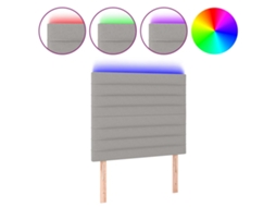 Led Headboard, Led Headboards Vidaxl Cinzeto Tecido (100 X 5 X 118/128 Cm)