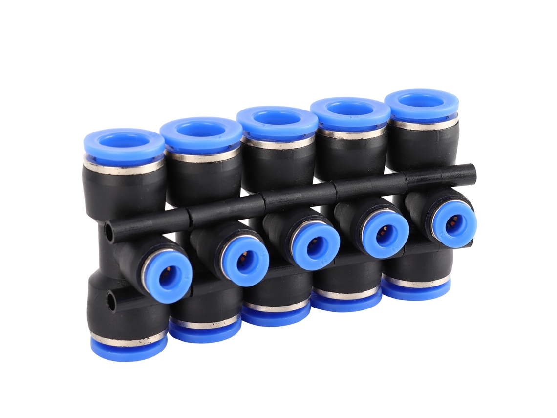 Laxiscreed 50 Peças De Conectores Pneumáticos Rápidos 3 Vias Em Plástico Para Tubos De Ar Pu