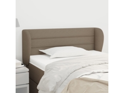 Vidaxl Cabeceira Cama Abas Tecido 103x23x78/88 Cm Cinzento-acastanhado